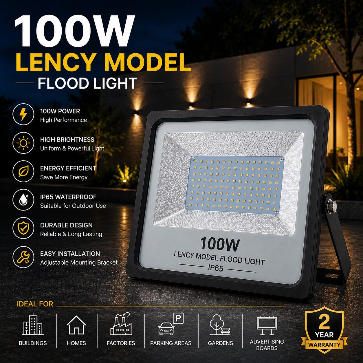 100W Lency Model Flood Light